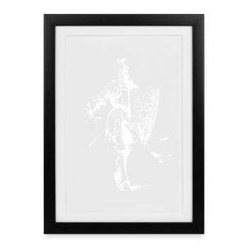 Knight Emblem - Framed poster (27 × 37 cm) - black - Front