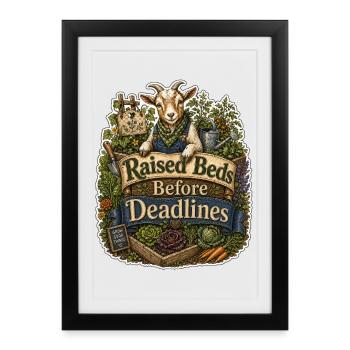Raised Beds Before Deadlines - Framed poster (27 × 37 cm) - black - Front