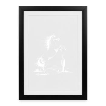 Desert Silhouette - Framed poster (27 × 37 cm) - black - Front