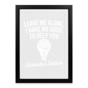 Ampoule de la solitude intellectuelle - Affiche encadrée (27 × 37 cm) - noir - Devant