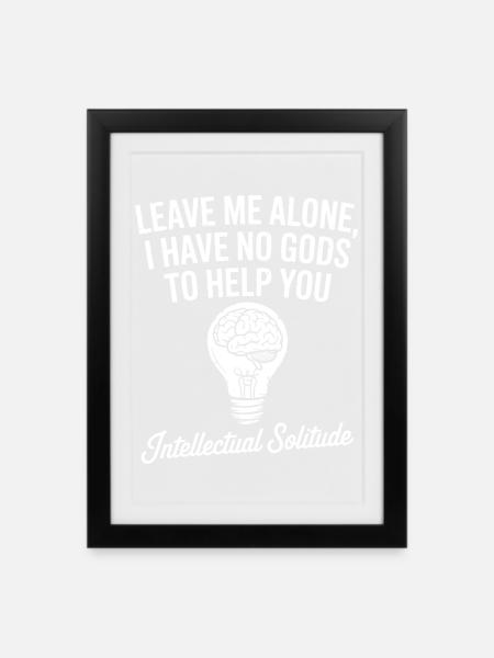 Intellektuelle Einsamkeit Glühbirne - Gerahmtes Poster (27 × 37 cm) - Schwarz