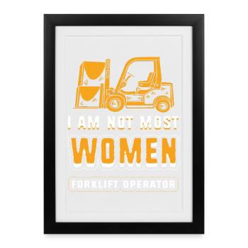 Conducteur de chariot élévateur - Affiche encadrée (27 × 37 cm) - noir - Devant