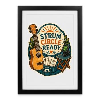 STRUM CIRCLE READY - Framed poster (27 × 37 cm) - black - Front