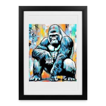 gorilla - Framed poster (27 × 37 cm) - black - Front