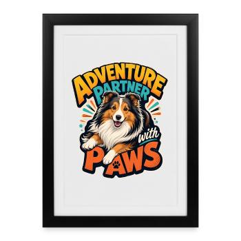 Shetland Shepherd - Framed poster (27 × 37 cm) - black - Front