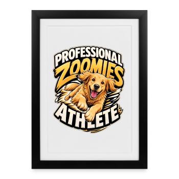Golden Retriever - Framed poster (27 × 37 cm) - black - Front