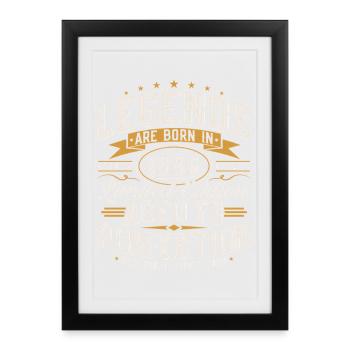Cadeau rétro vintage d’anniversaire 1996 - Affiche encadrée (27 × 37 cm) - noir - Devant