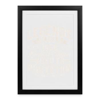 Cadeau d’anniversaire vintage vintage rétro de 1956 - Affiche encadrée (27 × 37 cm) - noir - Devant
