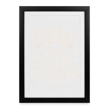 Cadeau d’anniversaire vintage vintage rétro 1966 - Affiche encadrée (27 × 37 cm) - noir - Devant