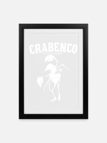 strange_ocean_CRABENCO_white - Gerahmtes Poster (27 × 37 cm) - Schwarz