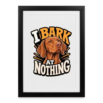 Ungarischer Pointer - Gerahmtes Poster (27 × 37 cm) - Schwarz - Vorne