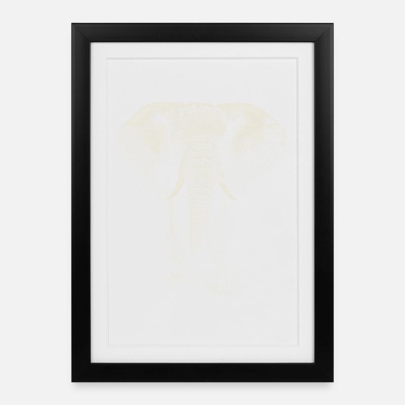 Elephant - Framed poster (27 × 37 cm) - black