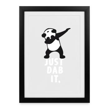 dab just dab it panda dabbing touchdown super win - Framed poster (27 × 37 cm) - black - Front