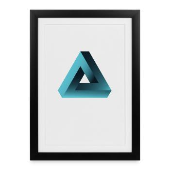 Illusion optical illusion pyramid illuminati ne - Framed poster (27 × 37 cm) - black - Front