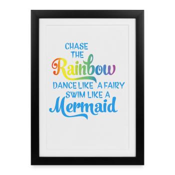 Follow the rainbow - Framed poster (27 × 37 cm) - black - Front