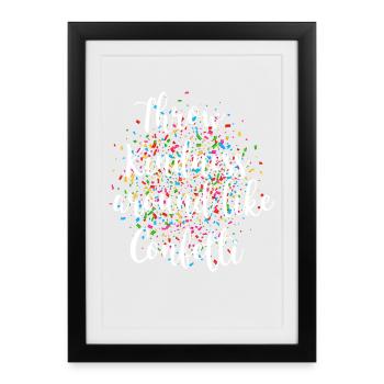 Throw kindness around like confetti - Affiche encadrée (27 × 37 cm) - noir - Devant