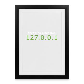theres no place like home Code programming Admin - Framed poster (27 × 37 cm) - black - Front