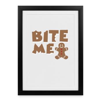 me mordent - Affiche encadrée (27 × 37 cm) - noir - Devant