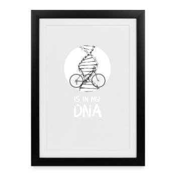 cycle my DNA bike bicycle chain bike bmx radler lol - Framed poster (27 × 37 cm) - black - Front