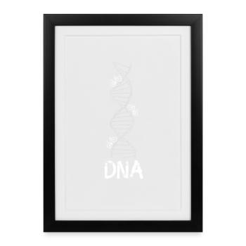 cycle DNA Vélo VTT bmx Vélo à chaîne Vélo de route Tour - Affiche encadrée (27 × 37 cm) - noir - Devant