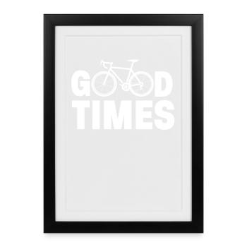 Faire du vélo de bons moments - Affiche encadrée (27 × 37 cm) - noir - Devant