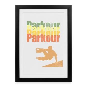 Parkour - Affiche encadrée (27 × 37 cm) - noir - Devant