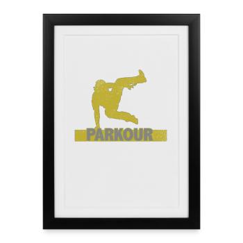 Parkour - Affiche encadrée (27 × 37 cm) - noir - Devant