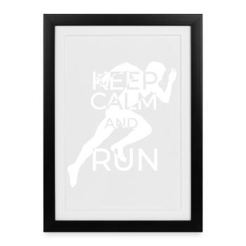 Motif courant avec citation - Affiche encadrée (27 × 37 cm) - noir - Devant