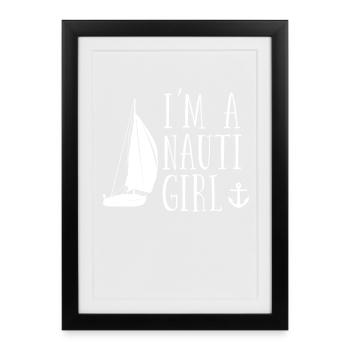 Voile Femmes Im A Nauti Girl - Affiche encadrée (27 × 37 cm) - noir - Devant