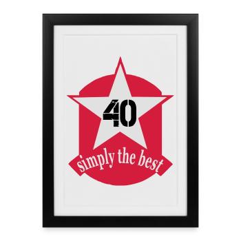 anniversaire - Affiche encadrée (27 × 37 cm) - noir - Devant