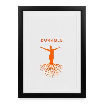 Durable Shirt Sustainable Tee Shirt Sustainable - Framed poster (27 × 37 cm) - black - Front