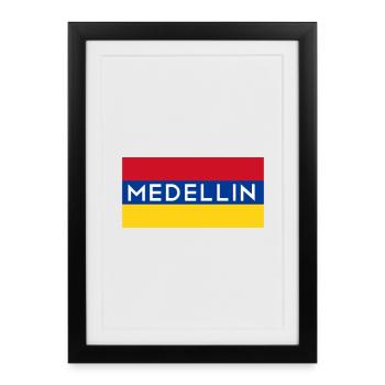 T-shirt Medellín Souvenir - Affiche encadrée (27 × 37 cm) - noir - Devant