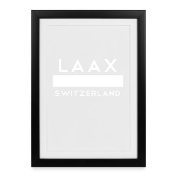 Lasx Snowboard Chemise de Ski Grisons - Affiche encadrée (27 × 37 cm) - noir - Devant