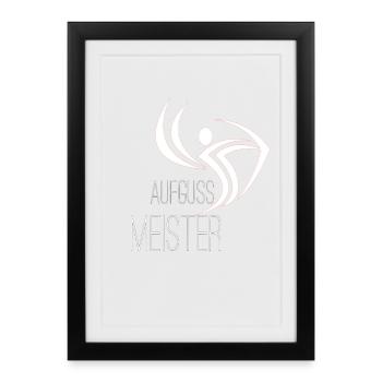 Sauna éd. Maître - Affiche encadrée (27 × 37 cm) - noir - Devant