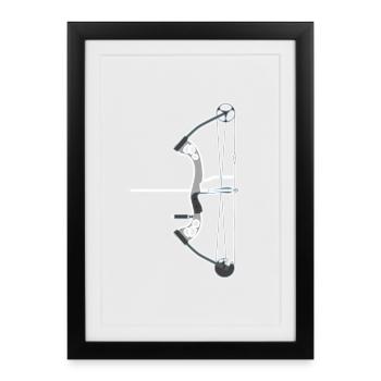 Archery Compound Bow - Framed poster (27 × 37 cm) - black - Front