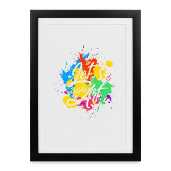 Artist abstract art artist gift - Framed poster (27 × 37 cm) - black - Front