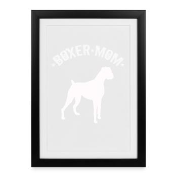 Boxer Dog Womens Boxer Mom - Framed poster (27 × 37 cm) - black - Front