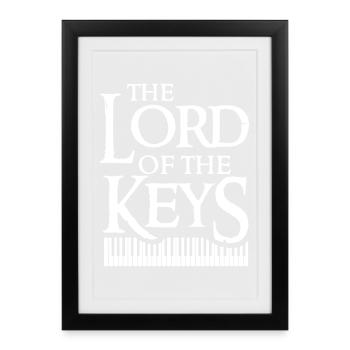 Piano - The Lord Of The Keys Shirt - Framed poster (27 × 37 cm) - black - Front