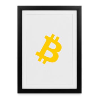 The Bitcoin Revolution Sign - Framed poster (27 × 37 cm) - black - Front