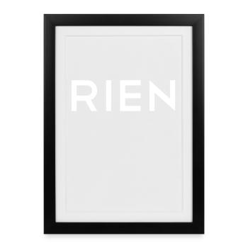 Rien Nothing nothing no wish - Framed poster (27 × 37 cm) - black - Front