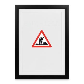 Humour albanais « Sang albanais » - Affiche encadrée (27 × 37 cm) - noir - Devant