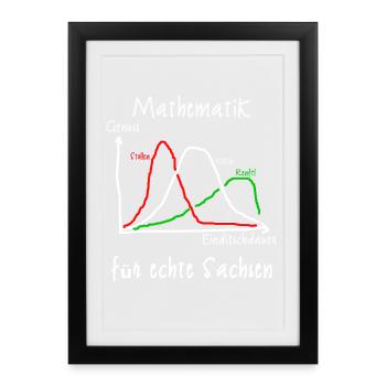 Ditschn - Mathématiques pour la vraie Saxe - Affiche encadrée (27 × 37 cm) - noir - Devant