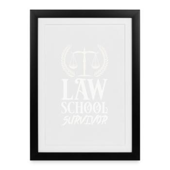 avocat - Affiche encadrée (27 × 37 cm) - noir - Devant