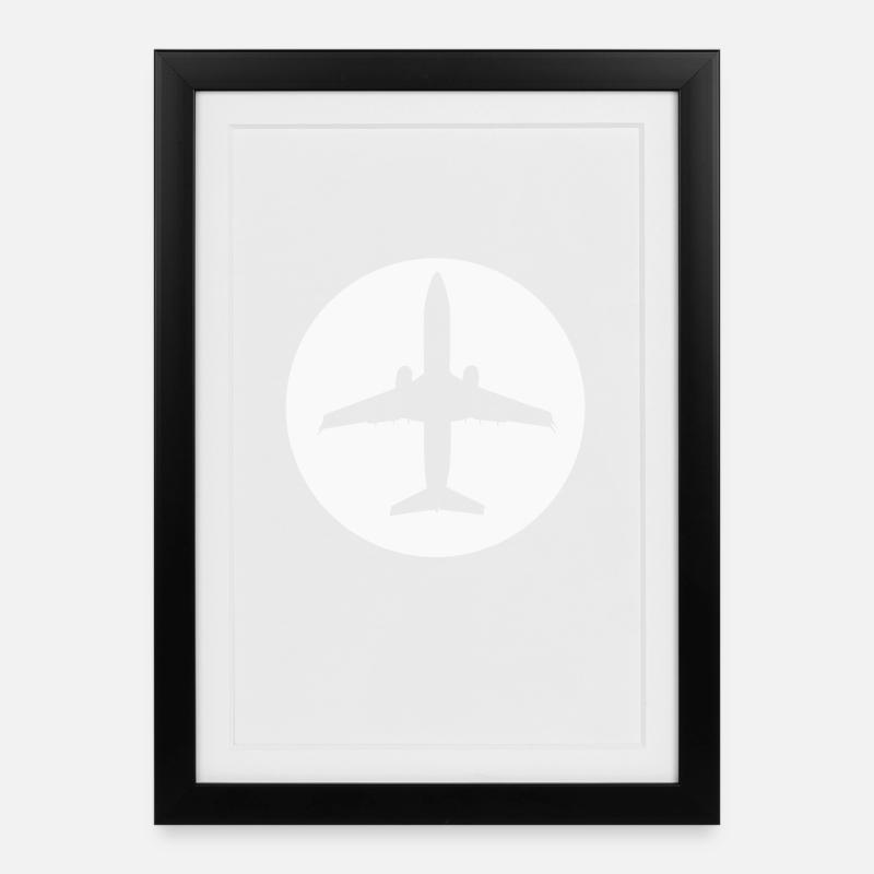 Pilot Airplane Airplane Gift - Framed poster (27 × 37 cm) - black