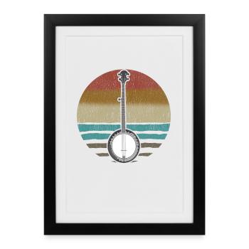 Banjo Sunset - Framed poster (27 × 37 cm) - black - Front