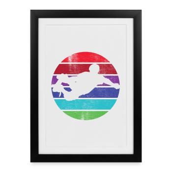 Skateboard - Skateboarder - Affiche encadrée (27 × 37 cm) - noir - Devant