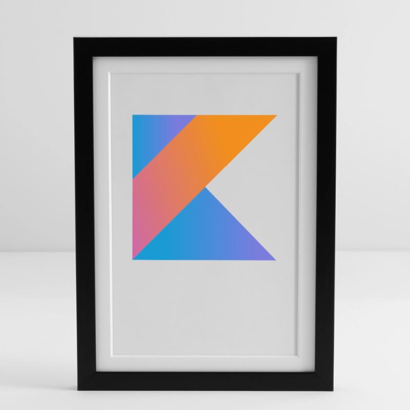 programmer nerd computer source new K sign pc c Framed poster (27 × 37 cm)