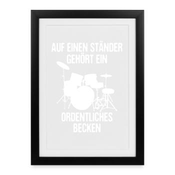 On a regular stand heard a basin - Framed poster (27 × 37 cm) - black - Front