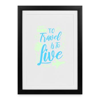 Voyage - Affiche encadrée (27 × 37 cm) - noir - Devant