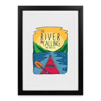 kayak - Affiche encadrée (27 × 37 cm) - noir - Devant